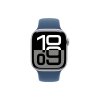 Смарт - часы Apple Watch Series 10 46mm, Silver aluminum with Denim Sport Band