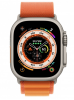 Apple Watch Ultra 49mm, титановый корпус, ремешок Alpine оранжевого цвета