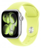 Смарт - часы Apple Watch Series 11 42mm, Silver aluminum with Neon Yellow Sport Band