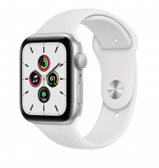 Apple Watch Series SE 40mm, серебристый алюминий, спортивный ремешок белого цвета