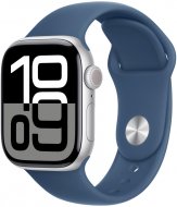 Смарт - часы Apple Watch Series 10 42mm, Silver aluminum with Denim Sport Band