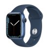 Apple Watch Series 7 41mm, корпус из алюминия синего цвета, спортивный ремешок "синий омут"
