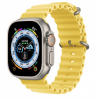 Apple Watch Ultra 49mm, титановый корпус, ремешок Ocean желтого цвета