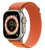 Смарт - часы Apple Watch Ultra 49mm, титановый корпус, ремешок Alpine оранжевого цвета MNHA3