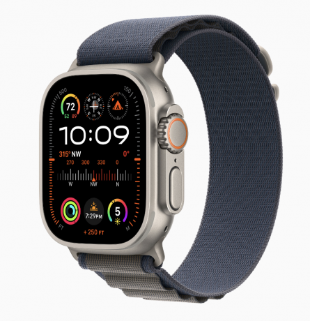 Смарт - часы Apple Watch Ultra 2 49mm, титановый корпус, ремешок Alpine цвета Blue
