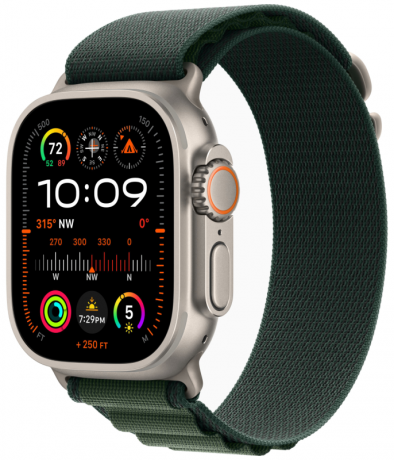 Смарт-часы Apple Watch Ultra 2 49mm, бежевый титан, ремешок Alpine Dark Green