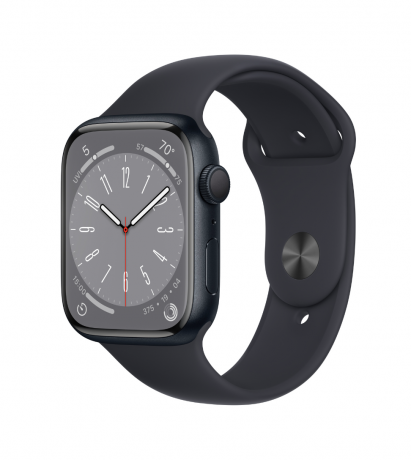 Смарт - часы Apple Watch Series 8 45mm, Midnight aluminum with Sport Band