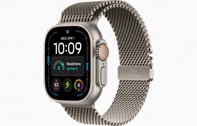 Смарт-часы Apple Watch Ultra 4 49mm, бежевый титан, ремешок Natural Titanium Milanese Loop Band