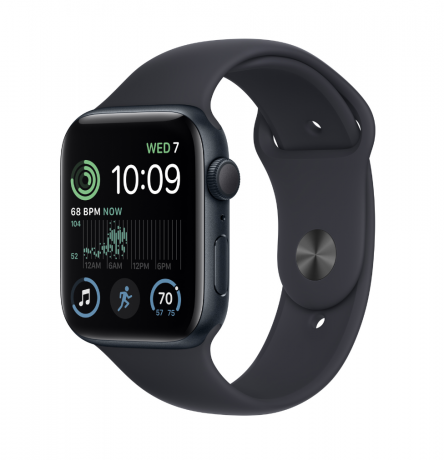 Apple Watch Series SE (2022) 44mm, Midnight aluminum with Sport Band