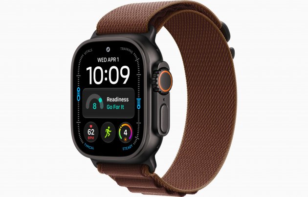 Смарт-часы Apple Watch Ultra 4 49mm, черный титан, ремешок Burgundy Alpine Loop Band