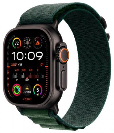 Смарт-часы Apple Watch Ultra 2 49mm, черный титан, ремешок Alpine Dark Green