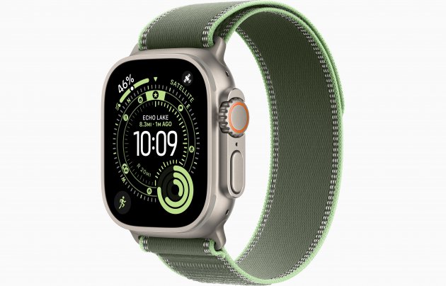Смарт-часы Apple Watch Ultra 3 49mm, бежевый титан, ремешок Green/Neon Trail Loop