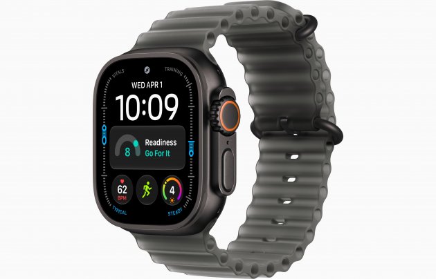 Смарт-часы Apple Watch Ultra 4 49mm, черный титан, ремешок Translucent Black Ocean Loop Band