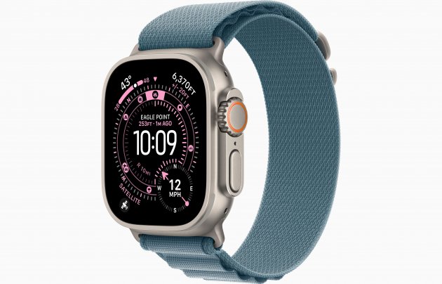 Смарт-часы Apple Watch Ultra 3 49mm, бежевый титан, ремешок Light Blue Alpine Loop