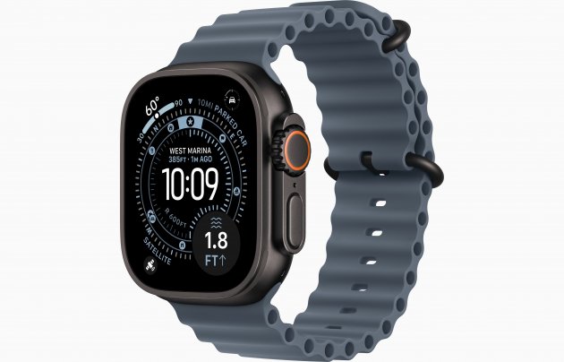 Смарт-часы Apple Watch Ultra 3 49mm, черный титан, ремешок Anchor Blue Ocean Band